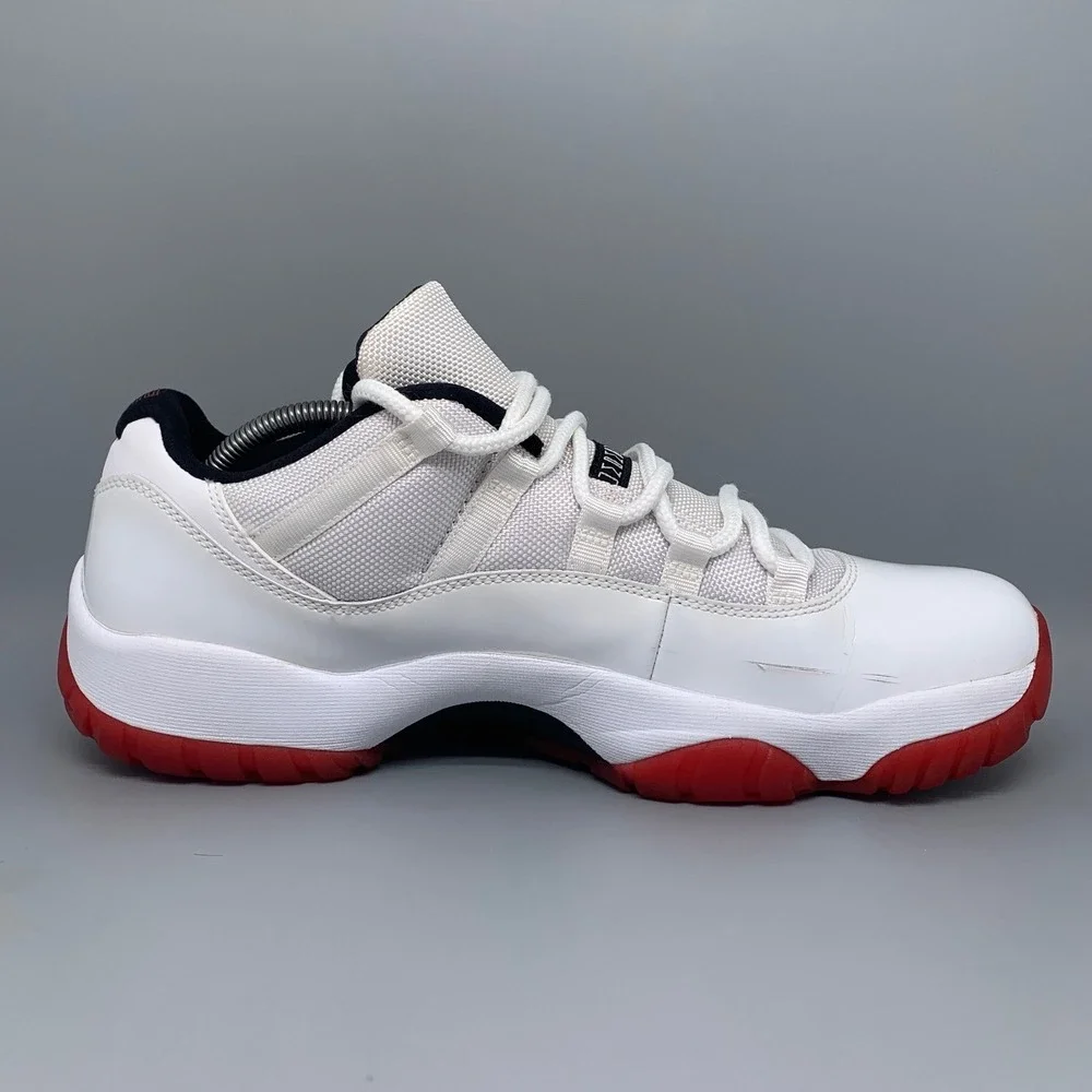 Jordan 11 Retro Low Cherry‎ White Red Basketball Shoes 528895-101 Men's Sz 12